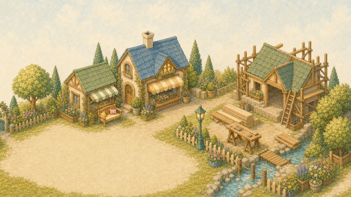 Tap Tap Cloverly — village artwork